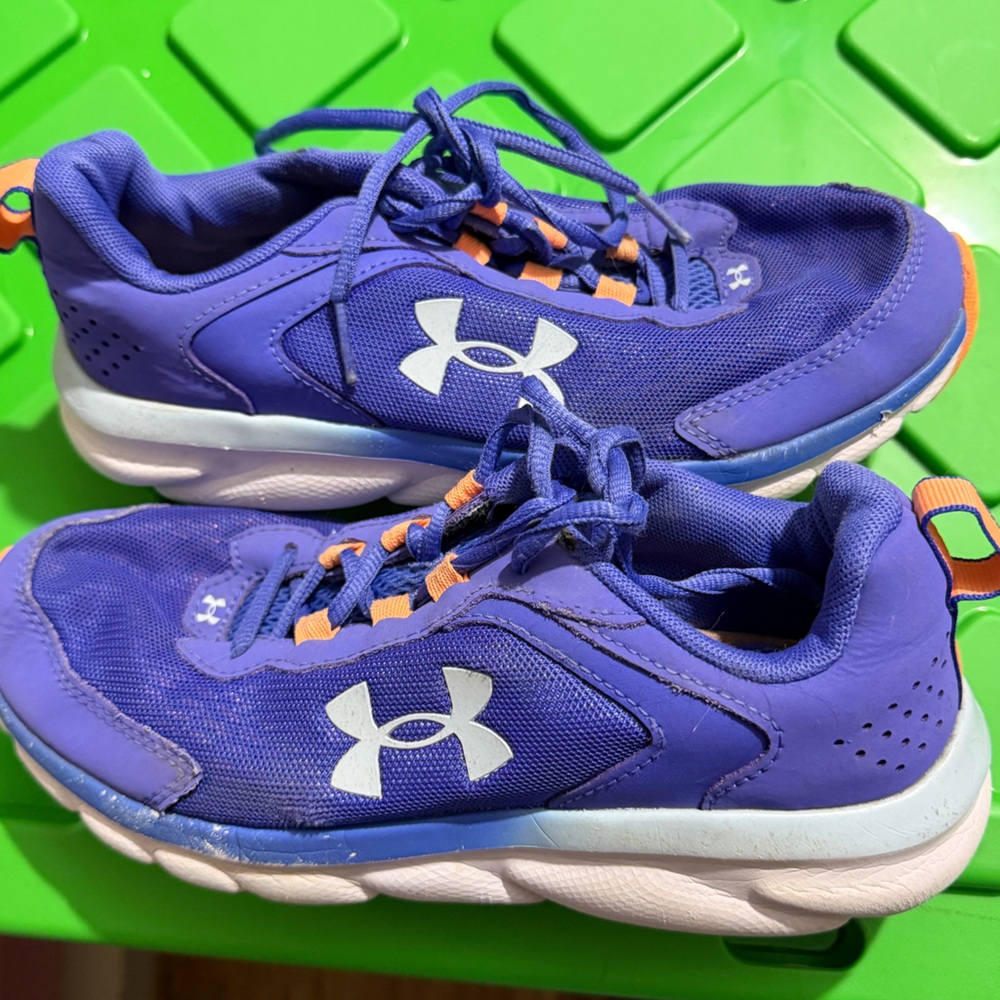 Under Armour Kids' Purple and Orange Athletic Sneakers